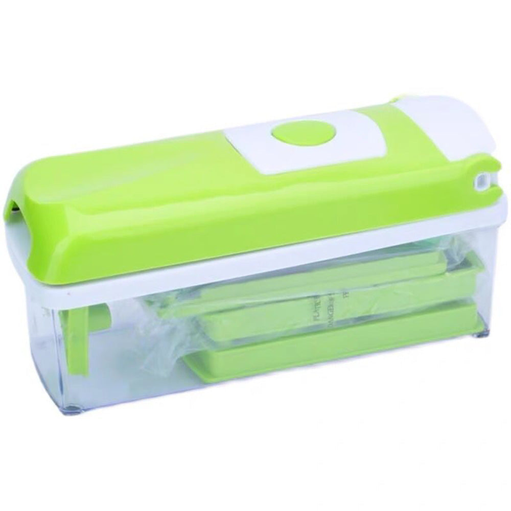 Multi-Functional Vegetable Chopper & Slicer Set - Dicer, Grater with Food Container & Peeler(green)