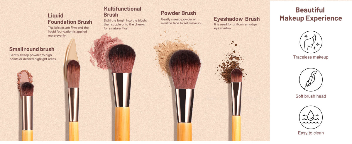 All-in-One Portable Makeup Brush Kit with LED Mirror Travel Case, Sponges & Applicators(pink)