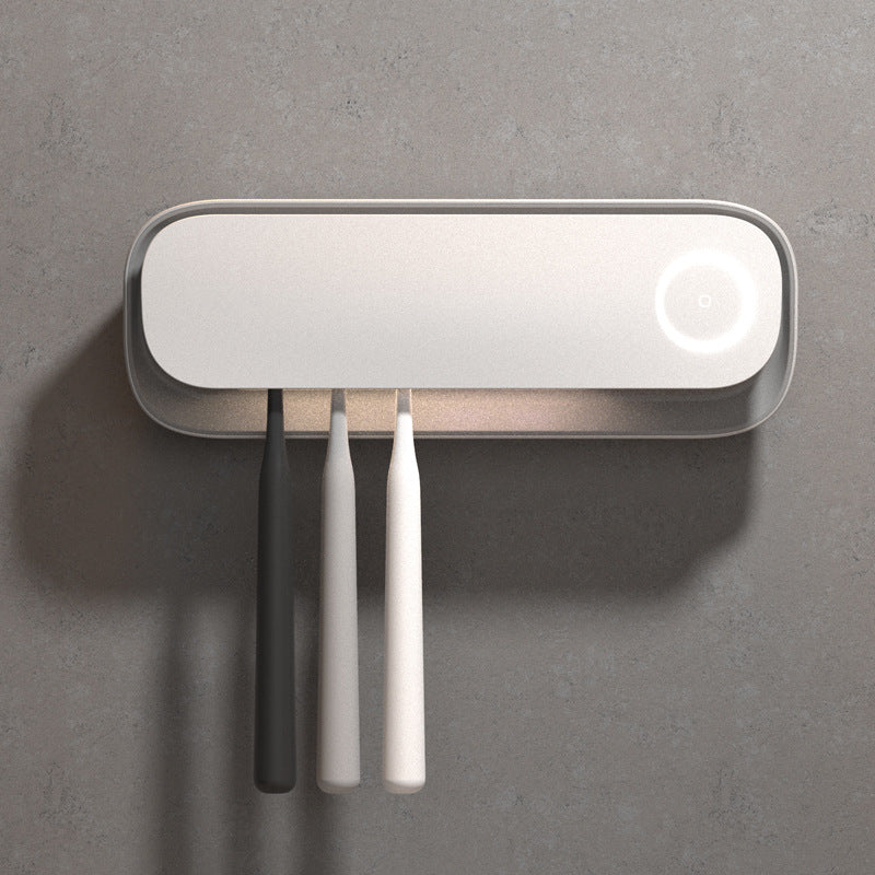 Smart UVC Toothbrush Sterilizer & Holder with Heat Drying, Radar Sensor Night Light(white)