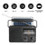 Portable Solar Powered 3-Band AM/FM/SW Radio with Bluetooth Speaker & Multiple Charging Options(black)