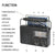 Portable Solar Powered 3-Band AM/FM/SW Radio with Bluetooth Speaker & Multiple Charging Options(black)