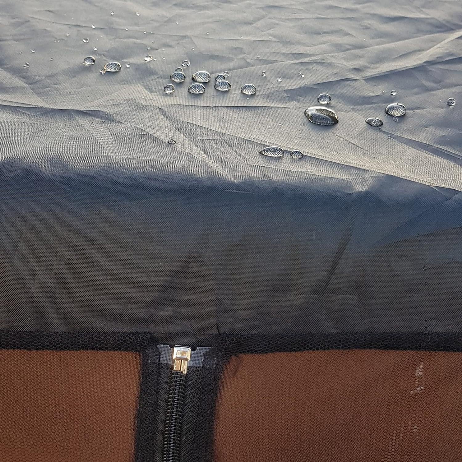 Portable Outdoor Chair Cover with Mosquito Net & Sun Canopy - UV & Water-Resistant Shelter for Camping & Fishing(black 155*125*205CM)