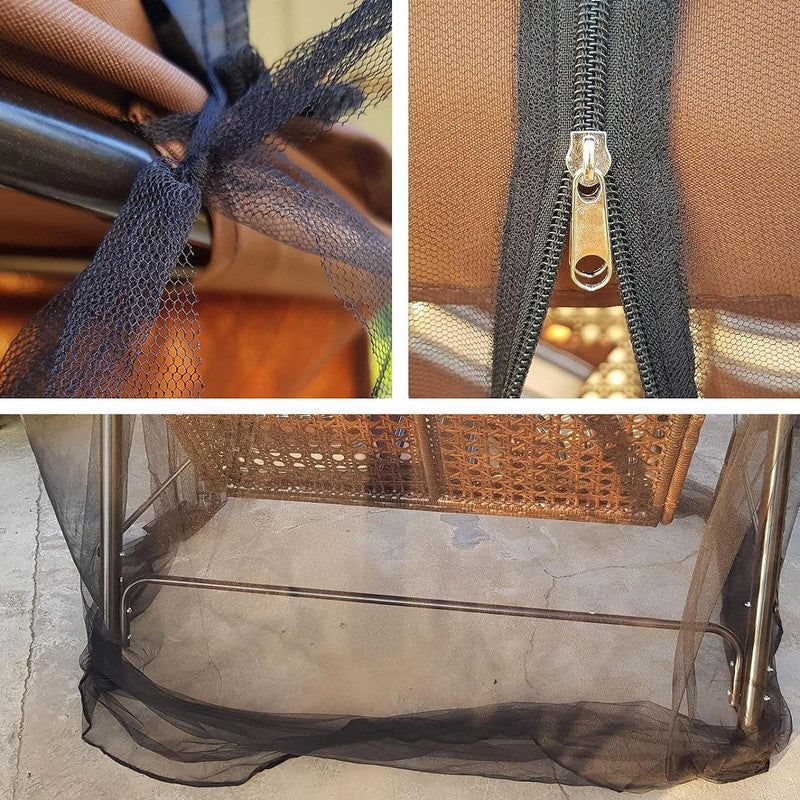 Portable Outdoor Chair Cover with Mosquito Net & Sun Canopy - UV & Water-Resistant Shelter for Camping & Fishing(black 185*125*205CM)