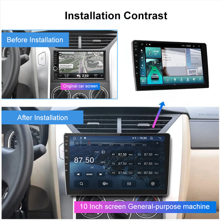 Universal 10-Inch Android Car Stereo GPS Navigator - QLED HD Touchscreen, 2GB RAM 32GB ROM, WiFi, Bluetooth 5.4, CarPlay & Mirror Link(black 10 inches)