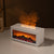 Fireplace Flame Effect Aroma Diffuser & Humidifier with 7-Colour Light, Timer & Remote Control(White)