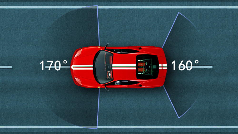 10-Inch Dual Lens Dash Cam Mirror - 1080P FHD Touch Screen Car DVR with Rear Camera, Night Vision & G-Sensor(black)