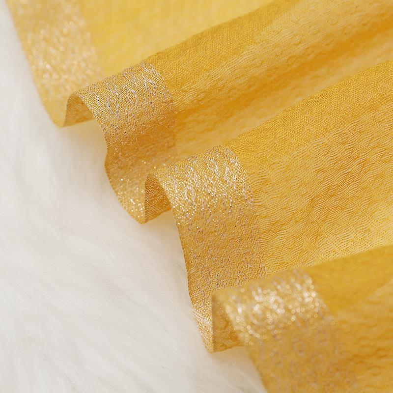 Elegant Butterfly Embroidered Scarf Shawl - Large Soft Silk Blend Wrap for Women(Yellow)