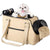 Versatile Pet Carrier Tote Bag for Small Dogs & Cats - Waterproof, Car Seat Function & Adjustable Safety Exit(Khaki)