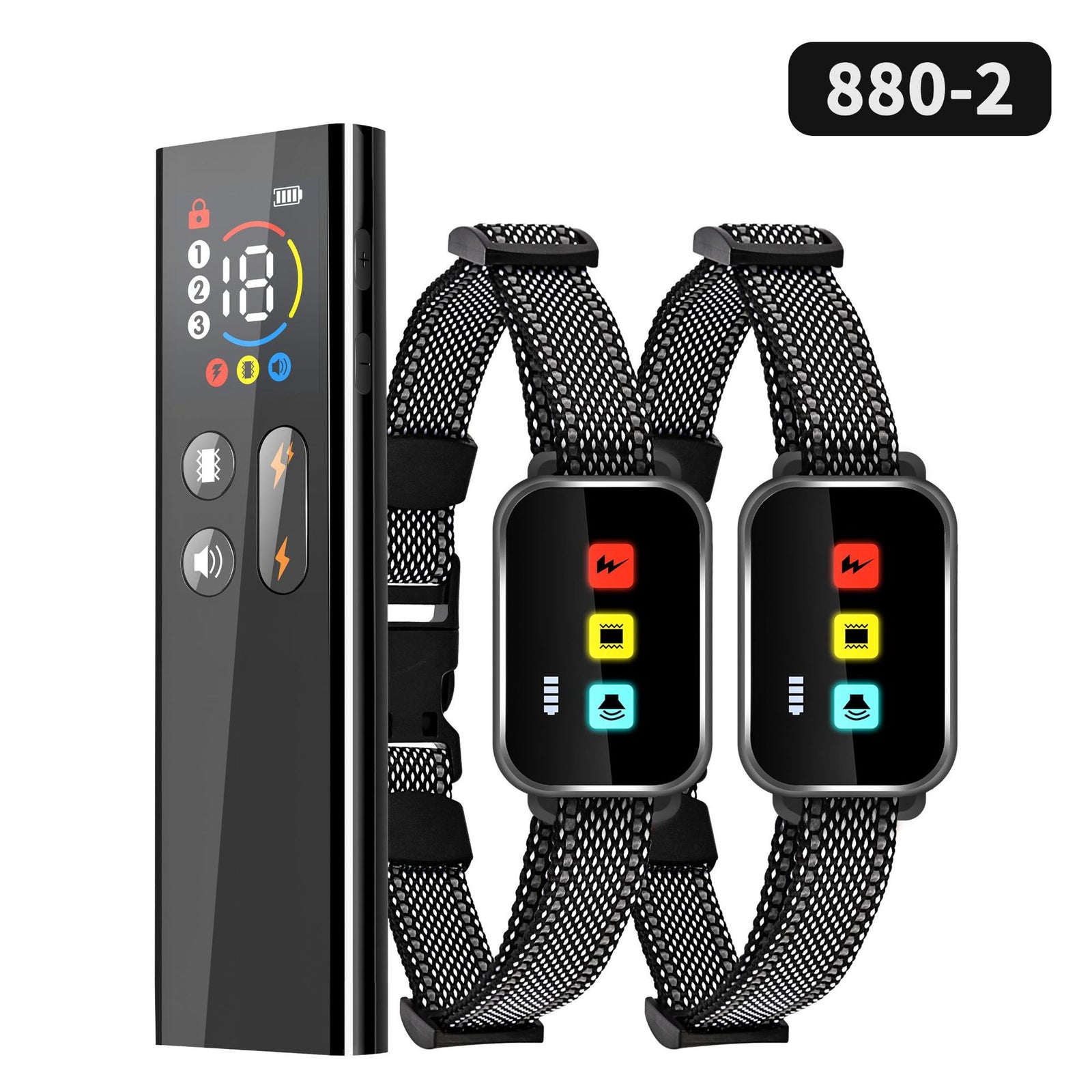 Rechargeable Dog Training Collar with Remote - 2600ft Range, 3 Modes(black)