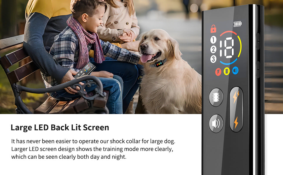 Rechargeable Dog Training Collar with Remote - 2600ft Range, 3 Modes(black)