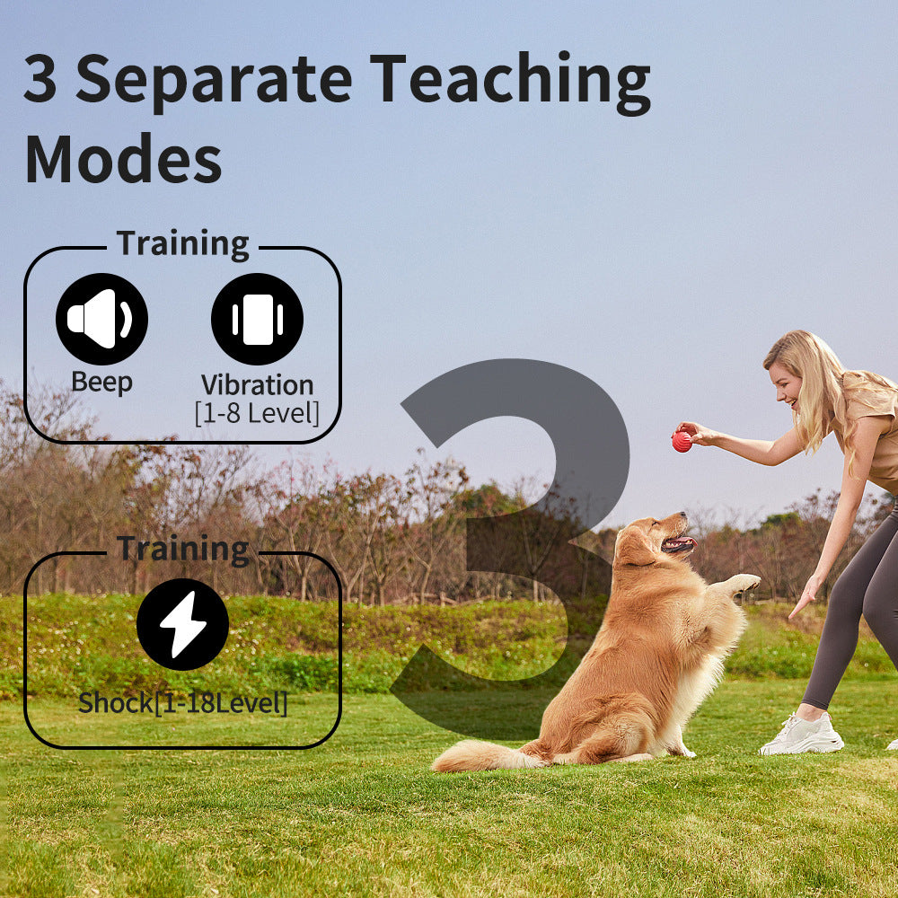 Rechargeable Dog Training Collar with Remote - 2600ft Range, 3 Modes(black)