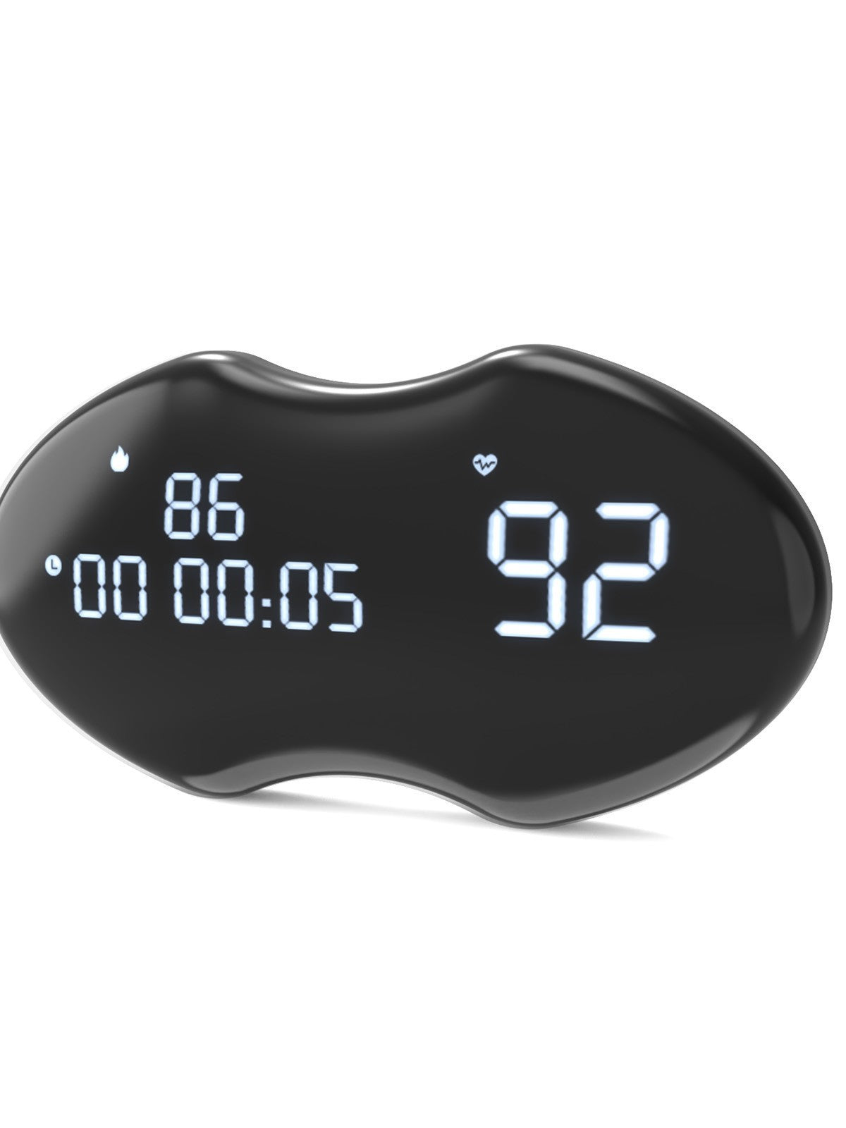 Smart Fitness Heart Rate Monitor Chest Strap with Data Display - IP67 Waterproof, Rechargeable, BLE &amp; ANT+(black)