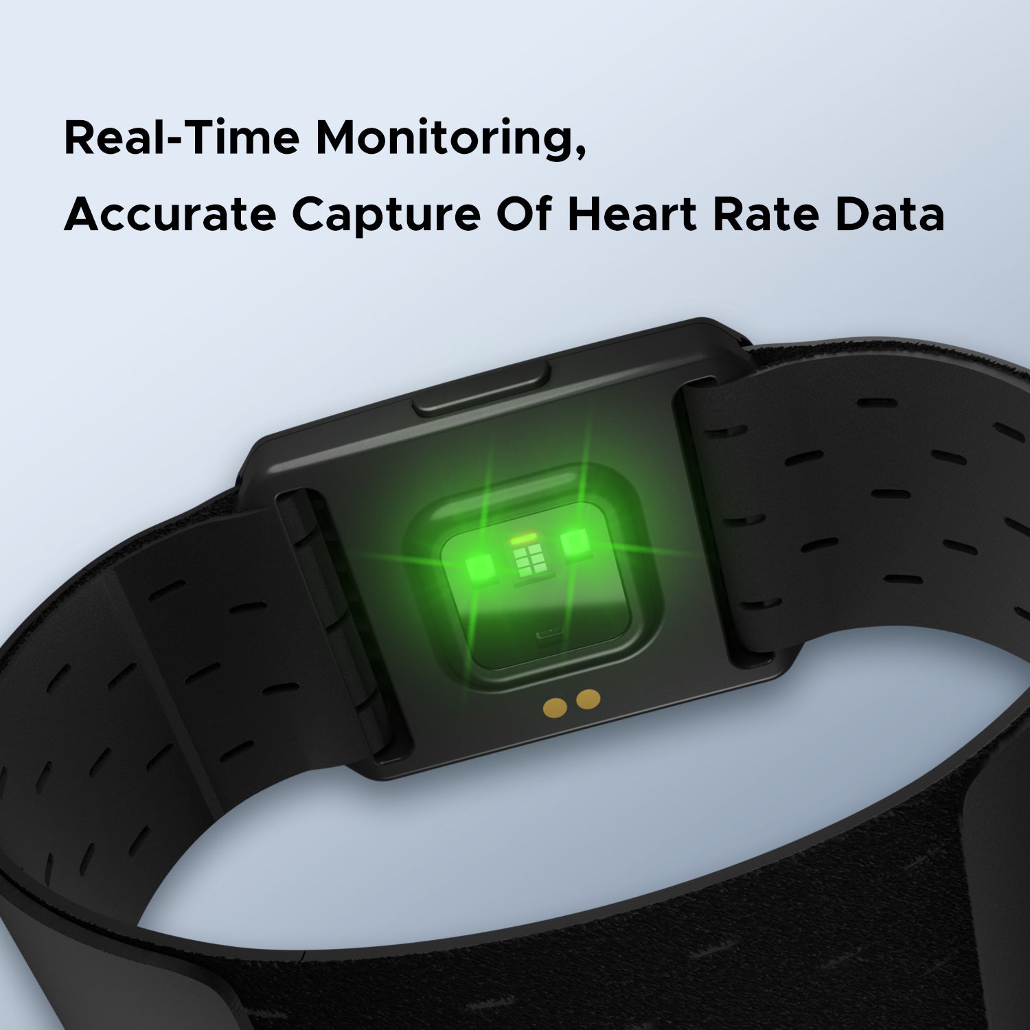Optical Armband Heart Rate Monitor - Bluetooth & ANT+ Dual Protocol, IP67 Waterproof for Fitness Training(black)