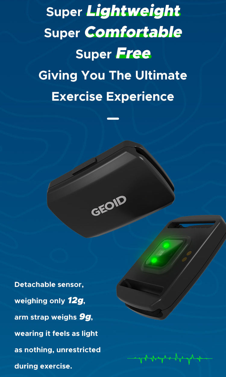 Optical Armband Heart Rate Monitor - Bluetooth & ANT+ Dual Protocol, IP67 Waterproof for Fitness Training(black)