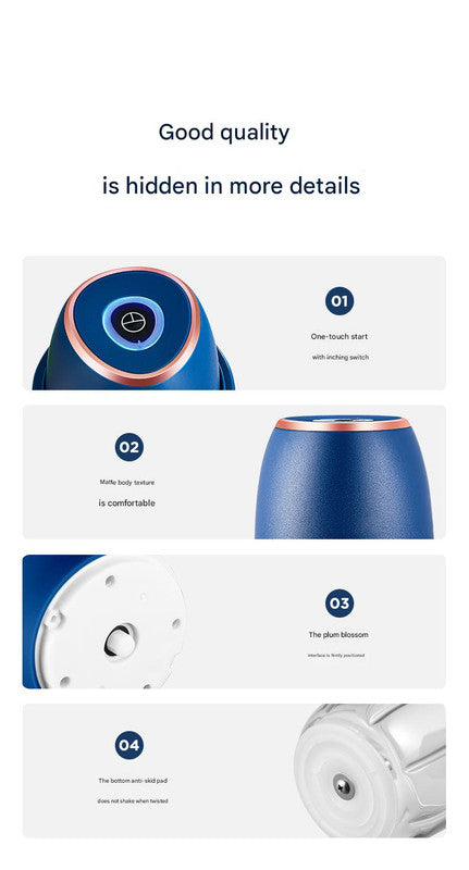 Electric Mini Garlic Chopper with Glass Bowl - USB Rechargeable, 6 Blades, Large Capacity(green)