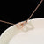 2pc Elegant Interlocking Rings Pendant Necklace with Zirconia Accents - Copper Base, Minimalist Jewelry(platinum)