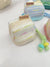 3pc Chic Woven Mini Backpack Pouch - Earphone Case & Coin Purse with Keychain Lanyard(yellow)