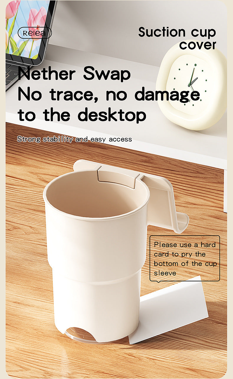 Multi-Purpose Anti-Spill Cup Holder with Suction Base & Detachable Phone Stand(orange)