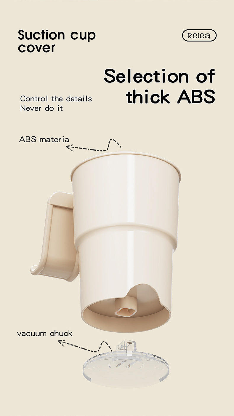 Multi-Purpose Anti-Spill Cup Holder with Suction Base & Detachable Phone Stand(black)