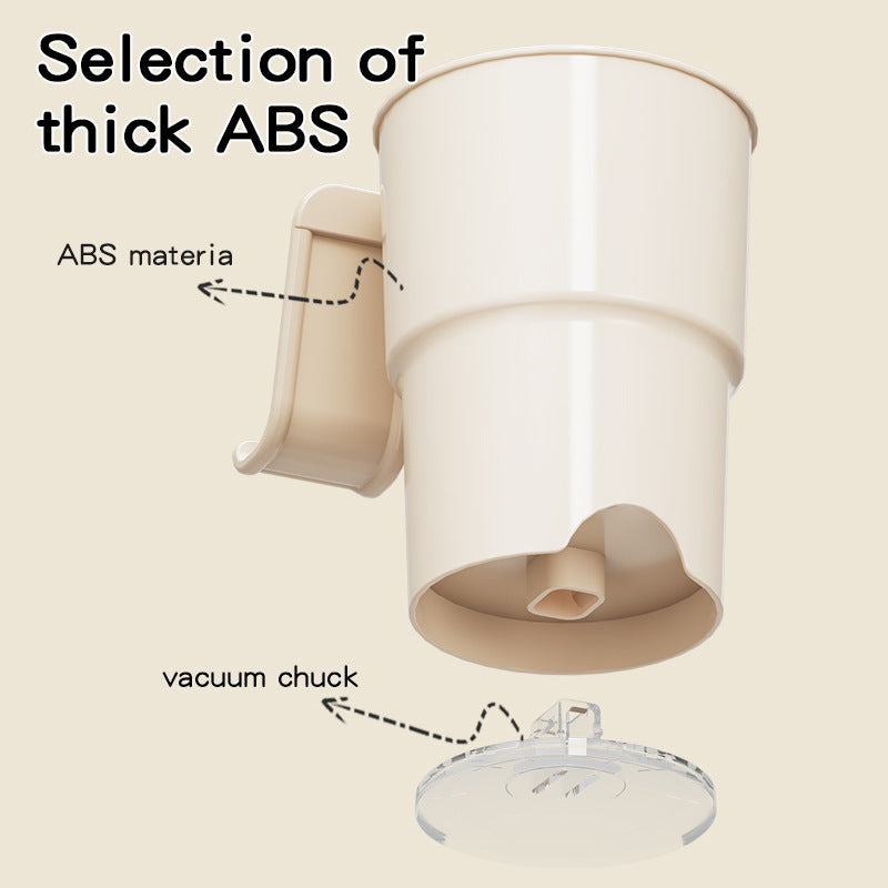 Multi-Purpose Anti-Spill Cup Holder with Suction Base & Detachable Phone Stand(white)