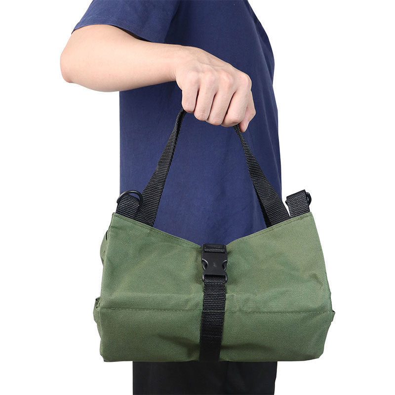 Heavy-Duty Canvas Tool Roll Up Bag & Organizer Tote - Multi-Pocket Wrench & Tool Pouch(Blue)