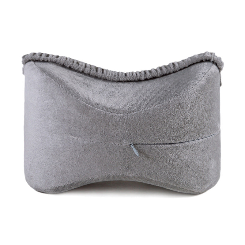 Grey Ergonomic Memory Foam Knee Pillow for Side Sleepers - Leg Positioner for Sciatica, Back, Hip &amp; Joint Pain Relief