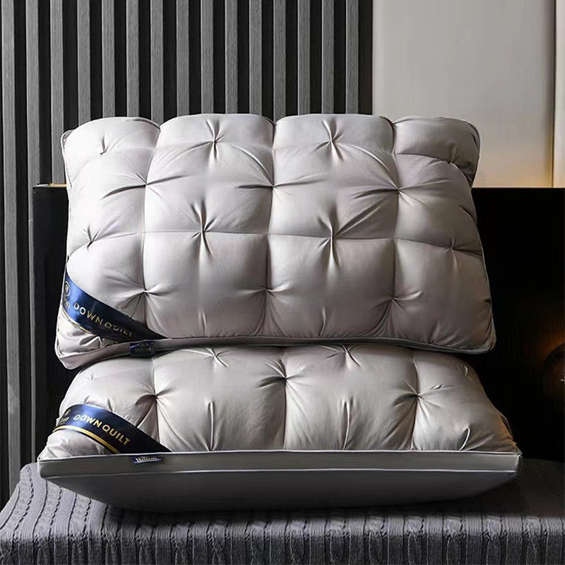 Grey Luxury Adjustable Bed Pillow Set (2-Pack) - Hotel Quality Down Alternative for Ultimate Neck Support &amp; Comfort