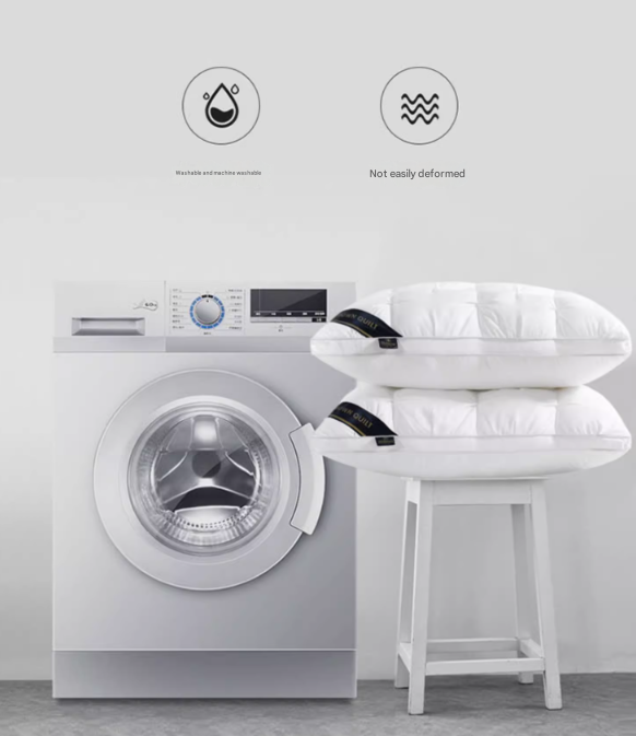 Grey Luxury Adjustable Bed Pillow Set (2-Pack) - Hotel Quality Down Alternative for Ultimate Neck Support & Comfort