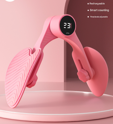 Pink Smart Kegel &amp; Thigh Master with Counter - Adjustable Pelvic Floor Strengthening Device for Women, Inner Thigh &amp; Glute Toner