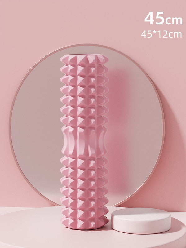 Pink High-Density 3D Trigger Point Foam Roller - Solid Core Massager for Deep Tissue Muscle Recovery &amp; Yoga