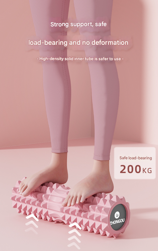 Purple High-Density 3D Trigger Point Foam Roller - Solid Core Massager for Deep Tissue Muscle Recovery & Yoga