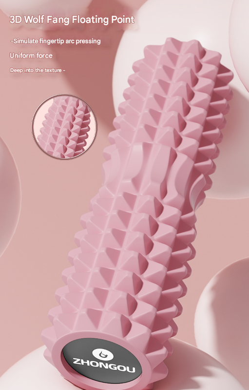 Purple High-Density 3D Trigger Point Foam Roller - Solid Core Massager for Deep Tissue Muscle Recovery & Yoga