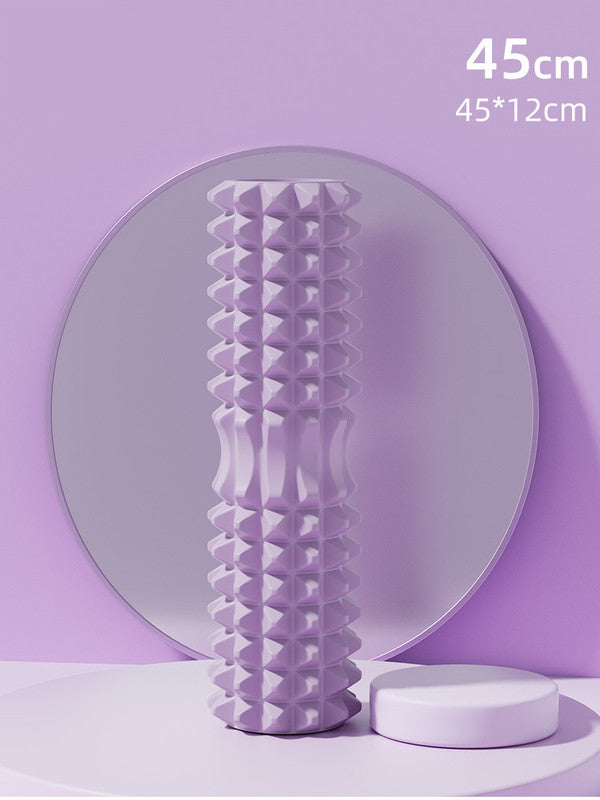 Purple High-Density 3D Trigger Point Foam Roller - Solid Core Massager for Deep Tissue Muscle Recovery &amp; Yoga