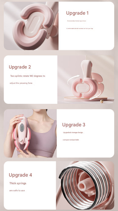 Pink Smart Kegel & Thigh Master with Digital Counter - Adjustable Pelvic Floor Trainer for Women's Home Workout