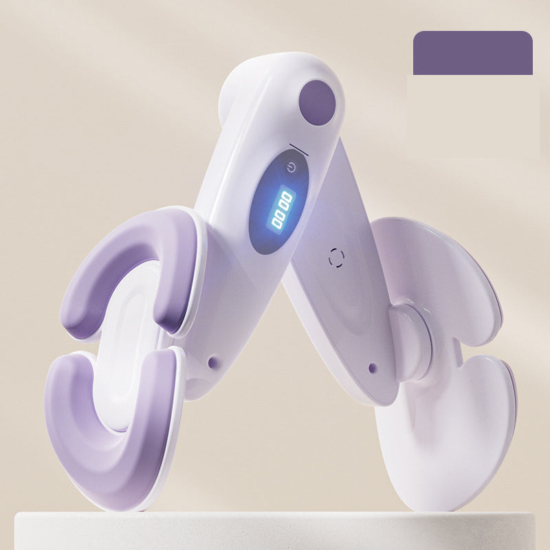 Purple Smart Kegel &amp; Thigh Master with Digital Counter - Adjustable Pelvic Floor Trainer for Women's Home Workout