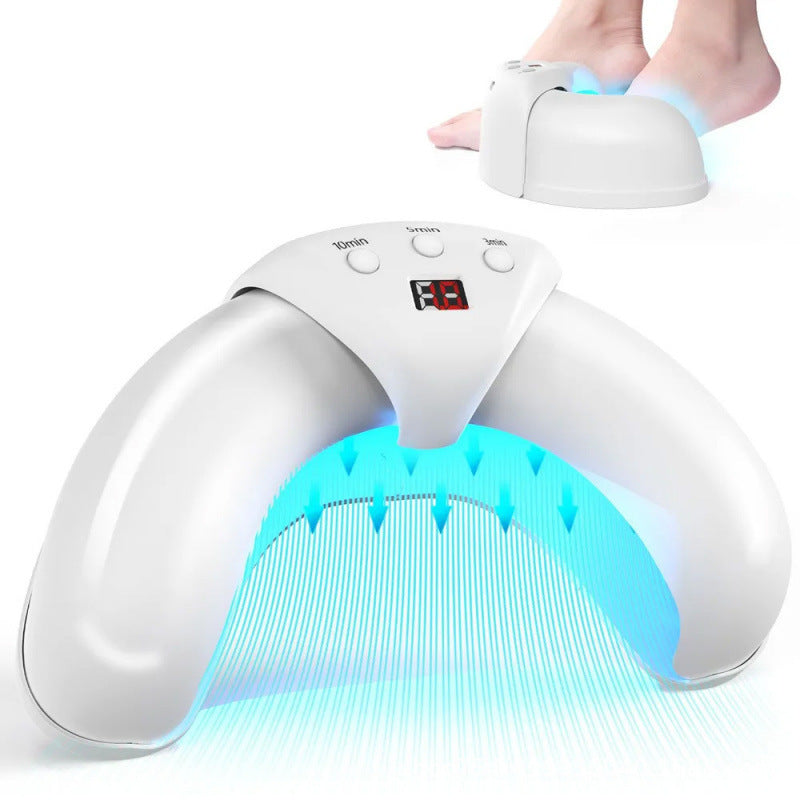 White Portable UV LED Nail Lamp - Open Arch Dryer for Gel Polish with Smart Sensor &amp; 3 Timers