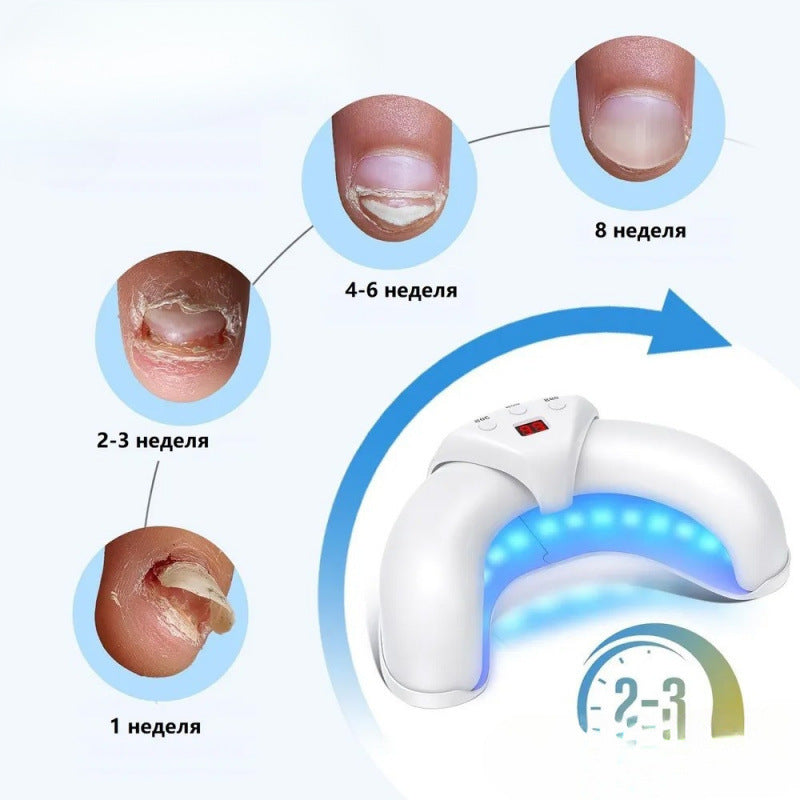 White Portable UV LED Nail Lamp - Open Arch Dryer for Gel Polish with Smart Sensor & 3 Timers