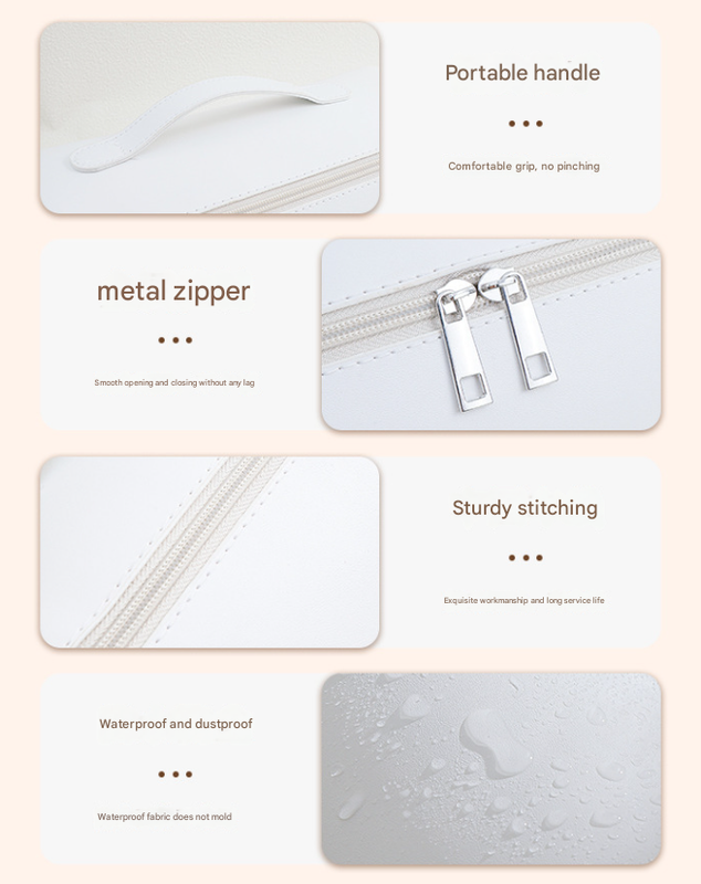 Black Premium PU Leather Travel Case for Hair Styling Tools - Double Layer Waterproof Organizer Bag for Hair Dryer, Curler & Straightener