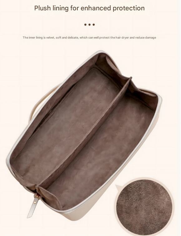 Pink Premium PU Leather Travel Case for Hair Styling Tools - Double Layer Waterproof Organizer Bag for Hair Dryer, Curler & Straightener