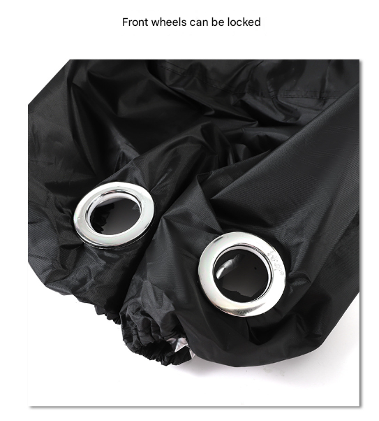 Size M Black All-Weather 210D Bicycle Cover - Waterproof & UV-Proof Outdoor Bike Protector with Lock Hole & Storage Bag