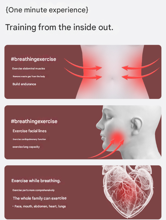 Blue Adjustable Breathing Exerciser & Respiratory Muscle Trainer - Lung Capacity, Core & Pelvic Floor Fitness Tool