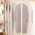 White Edge 10-Pack Hanging Garment Bags for Closet Storage - Translucent Dust-Proof Suit Covers, Washable & Reusable Coat Protectors (2 Sizes)