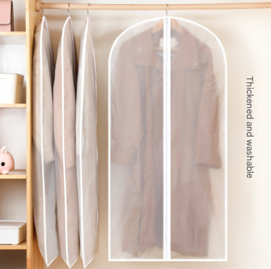 Black Edge 10-Pack Hanging Garment Bags for Closet Storage - Translucent Dust-Proof Suit Covers, Washable & Reusable Coat Protectors (2 Sizes)