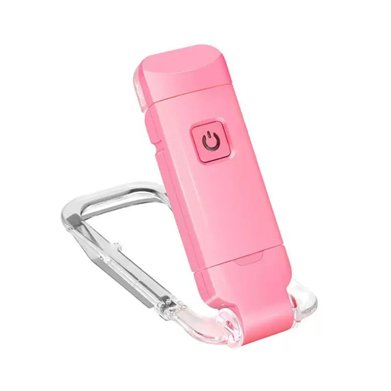 2 Pcs Pink USB Rechargeable Clip-on LED Book Light - 3 Color Modes &amp; Dimmable Brightness for Eye-Caring Reading