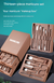 Brown Premium 13-in-1 Manicure & Grooming Kit - Professional Carbon Steel Pedicure Set with Dual-Drawer Case & Mirror
