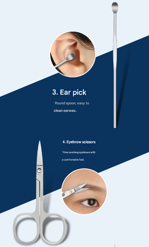 Green Mini Suitcase Manicure Set - 8-Piece Portable Grooming & Nail Care Travel Kit