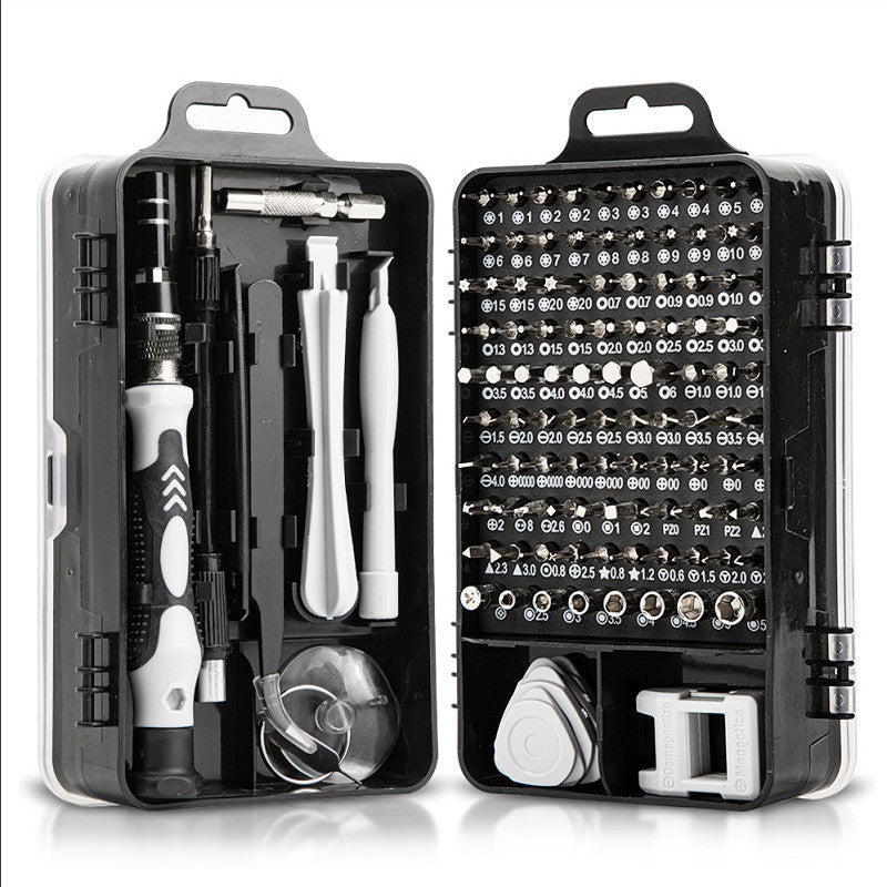 Grey Professional 115-in-1 Precision Screwdriver Set - Magnetic Repair Tool Kit for PC, Laptop, Phone &amp; Electronics