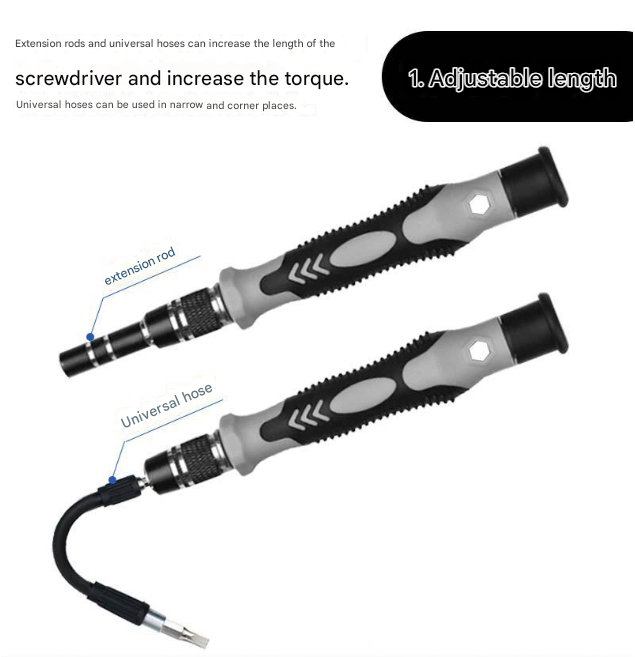 Grey Professional 115-in-1 Precision Screwdriver Set - Magnetic Repair Tool Kit for PC, Laptop, Phone & Electronics