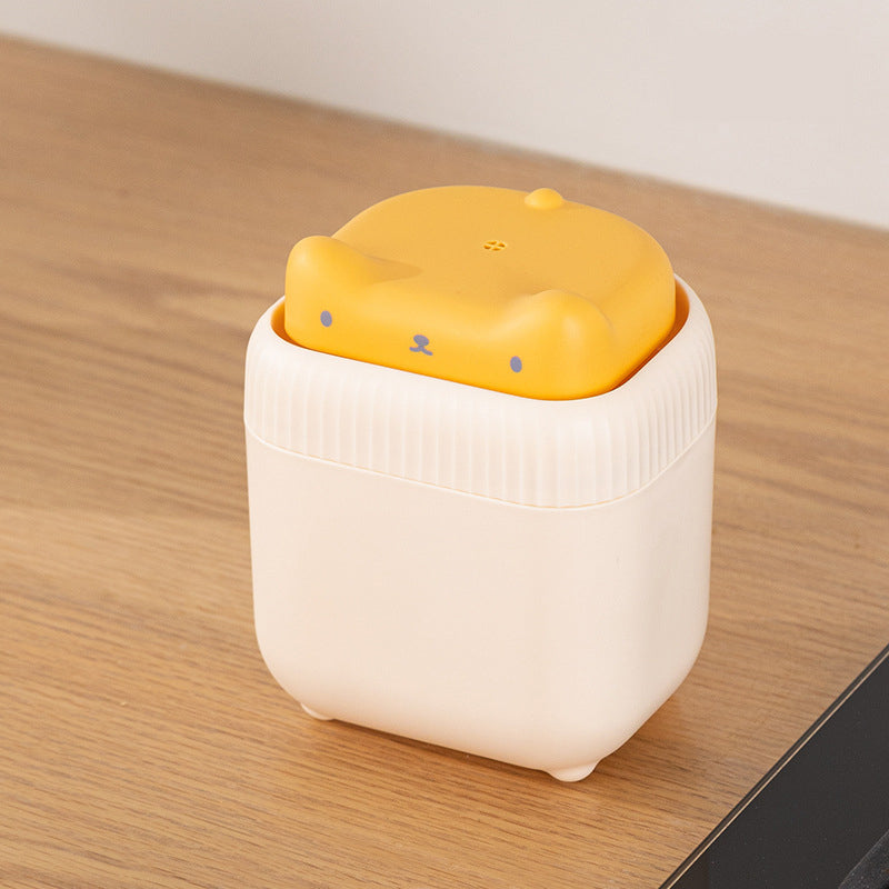 2 Pcs Yellow Cute Cat Press-to-Dispense Soap Pump &amp; Sponge Caddy for Kitchen Sink