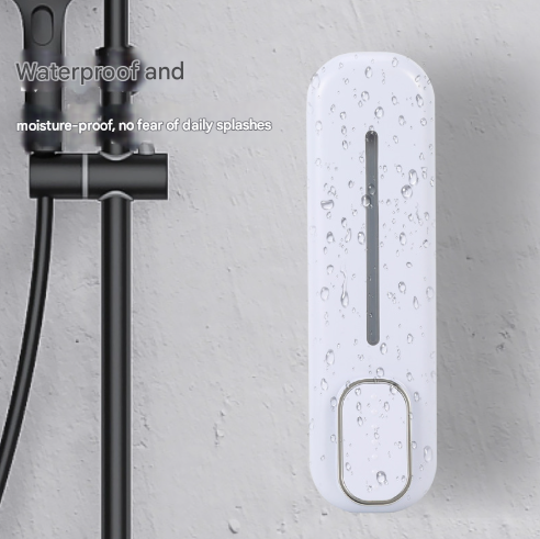 2 Pcs White Modern Wall-Mounted Press Soap Dispenser - 300ml Refillable Pump for Bathroom & Kitchen